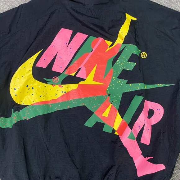 Nike Air Jordan Jumpman Classics Windbreaker Jacket Mens Medium Black CV7418 010 - Picture 10 of 11